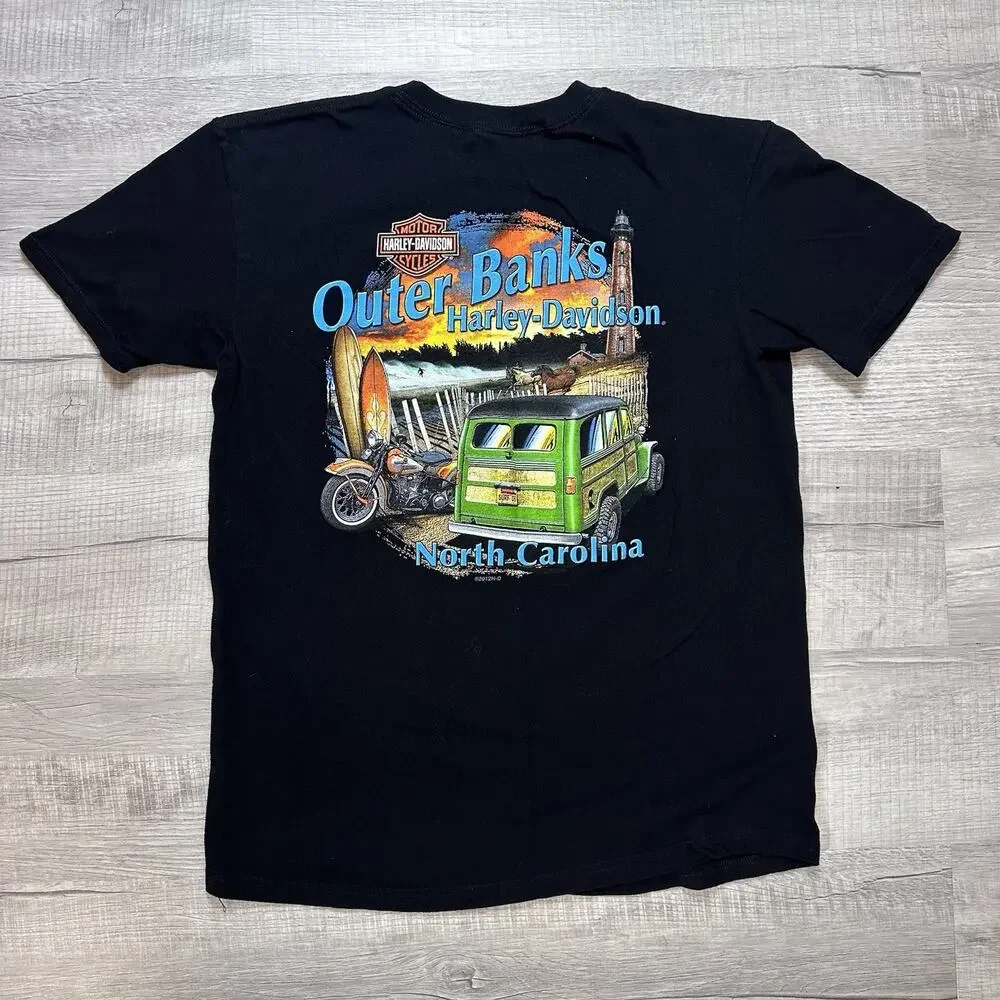 Lot of 4 Harley Davidson Short Sleeve T-Shirts Bundle Men's Size Large Dbl Sided